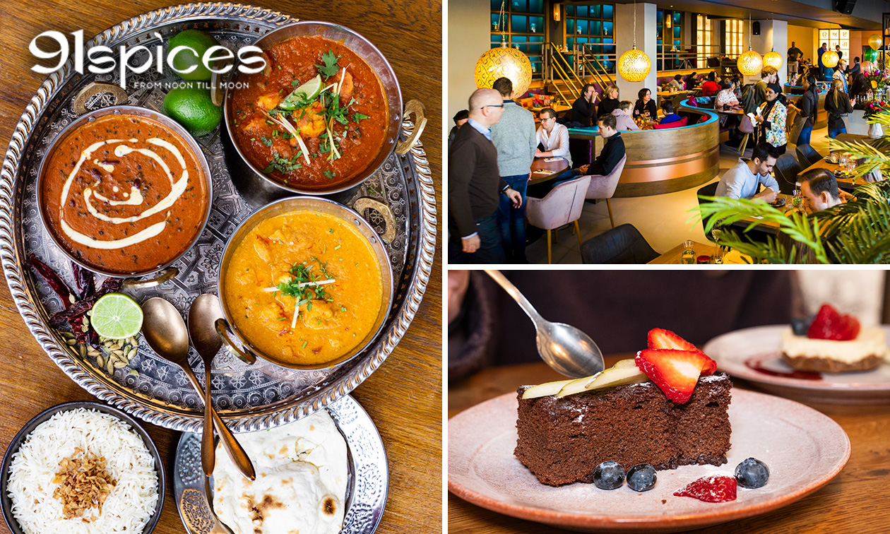 Indiaas 2- of 3-gangendiner à la carte bij 91Spices