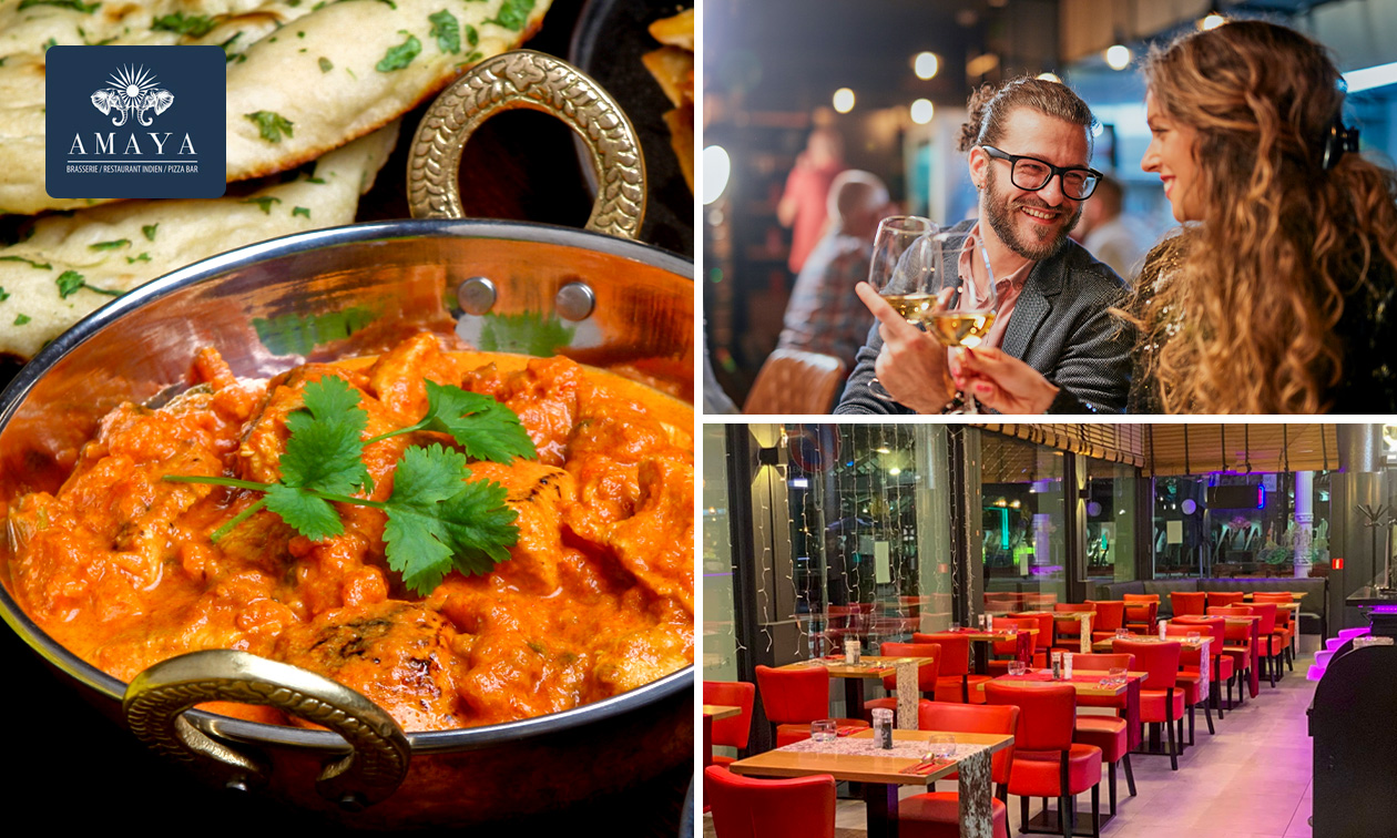 Menu indien en 2 ou 3 services à la carte à Liège