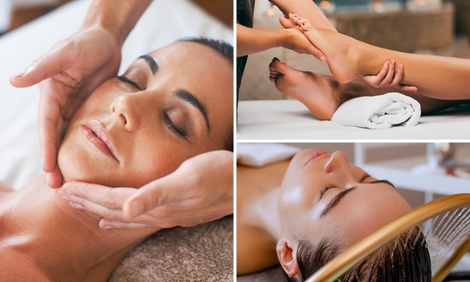 Voetmassage (30 min), headspa (60 min) of Japanse gezichtsmassage (60 min)