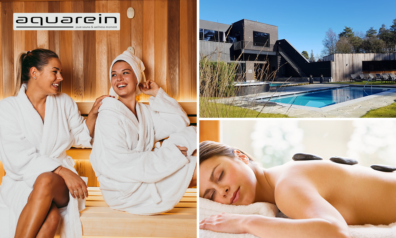 Wellnessdag met entree tot Aquarein + hotstone-massage (20 min) + glas cava