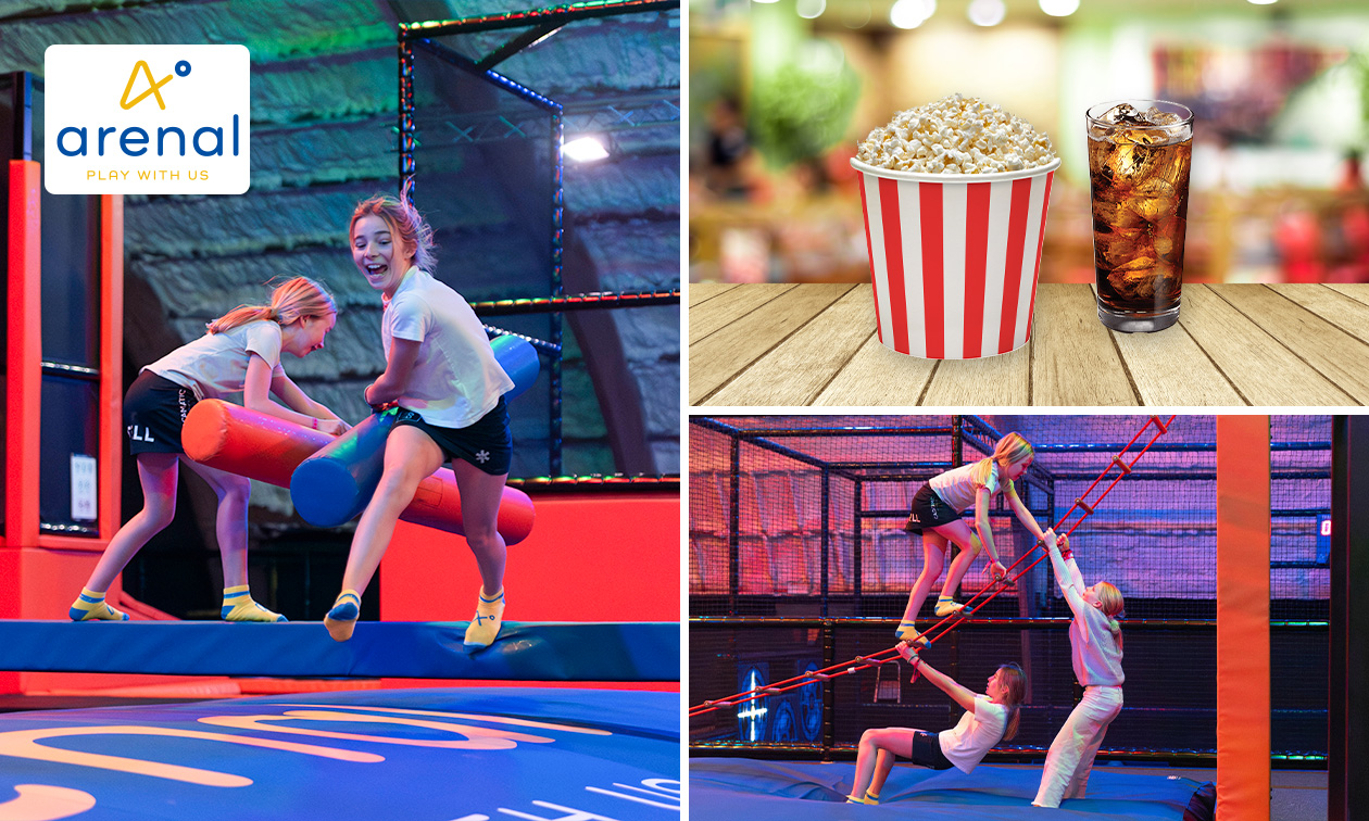 Toegang trampolinepark (120 minuten) + chips + drankje