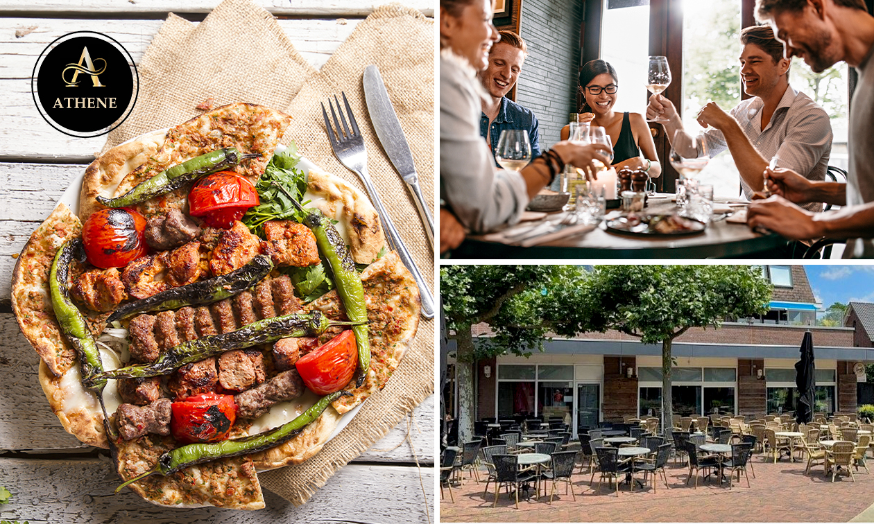 Grieks 3-gangen keuzediner bij Athene Grieks Restaurant-Brasserie