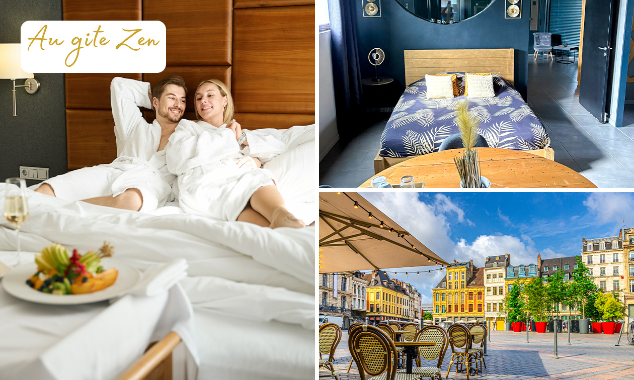 Übernachtung für 2 in inkl. privatem Wellnessbereich + Frühstück in der Nähe von Lille