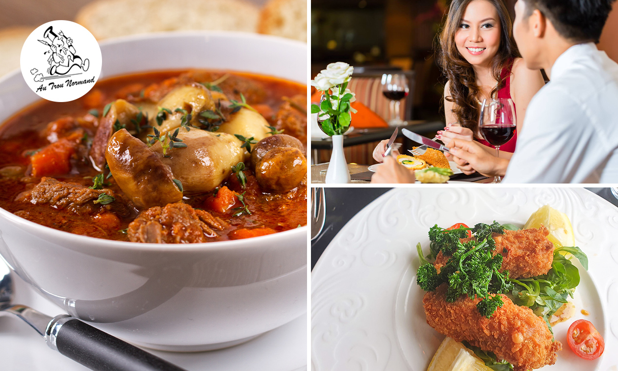 Menu en 3 services au choix Au Trou Normand