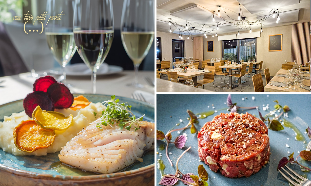 Menu bistro en 3 services Aux Trois Petits Points