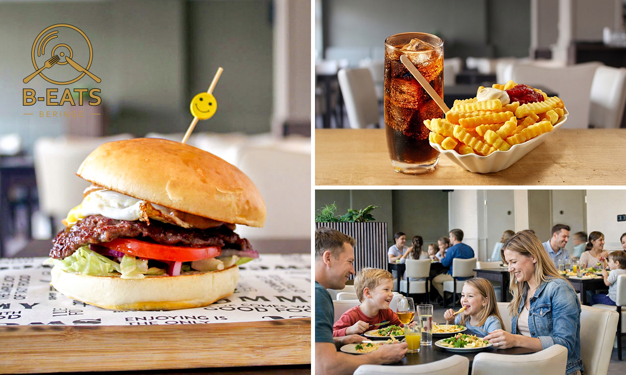 Hoofdgerecht naar keuze + friet + saus + drankje