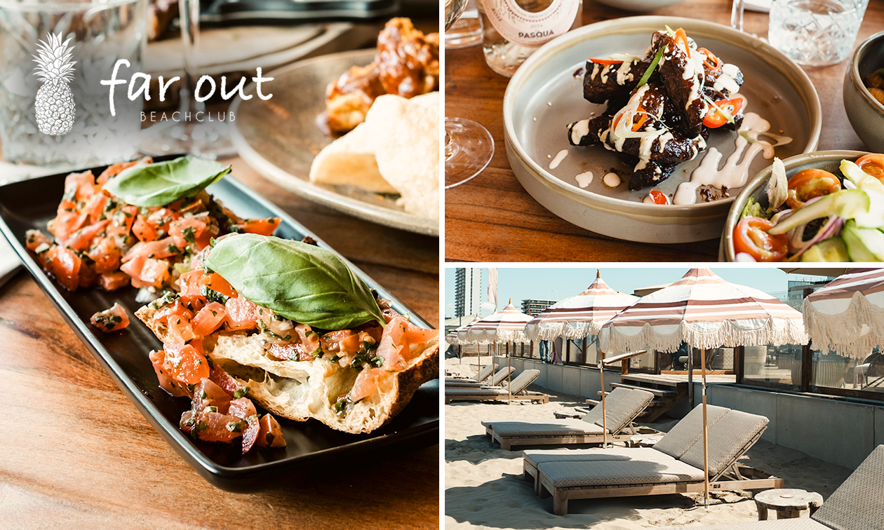 3-gangendiner à la carte bij Beachclub Far Out