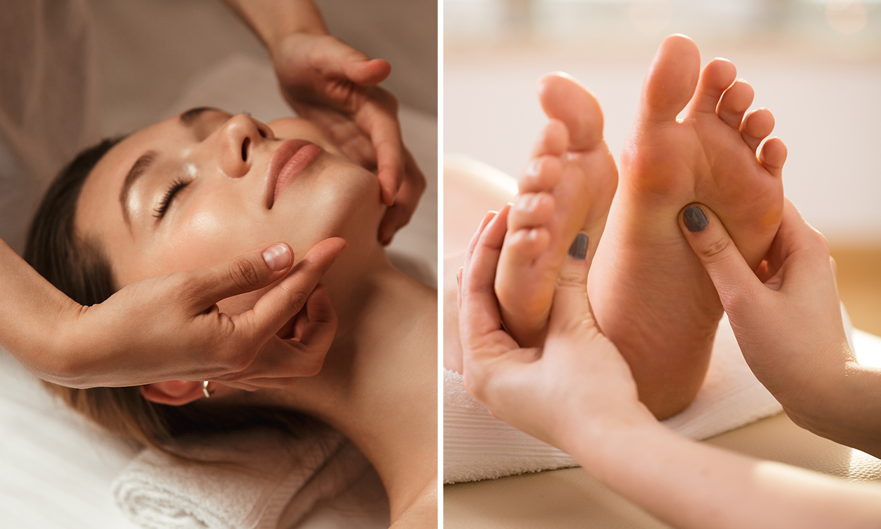 (Voet)massage of gezichtsbehandeling