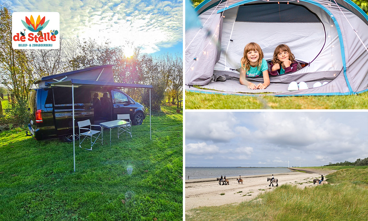 2, 5 oder 7 Übernachtungen auf dem Campingplatz von Beleefboerderij De Stelle