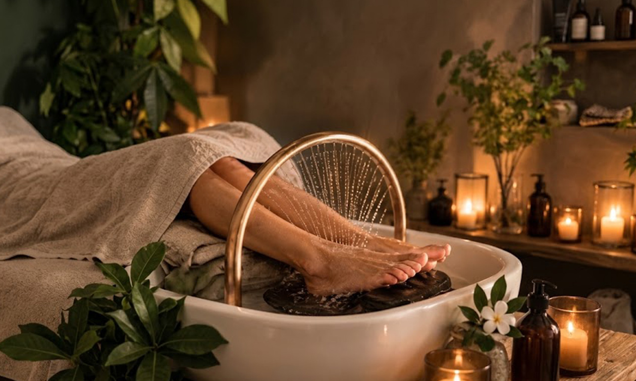 Spa des pieds + réflexologie thaï + évtl. drainage lymphatique et plus