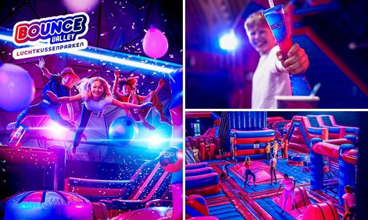 Eintritt Bounce Valley (2 Stunden) + Socken + kühlender Slush Puppy