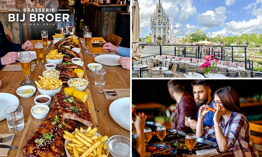Meterplank spareribs (1 tot 4 personen) bij Brasserie bij Broer in hartje Gouda