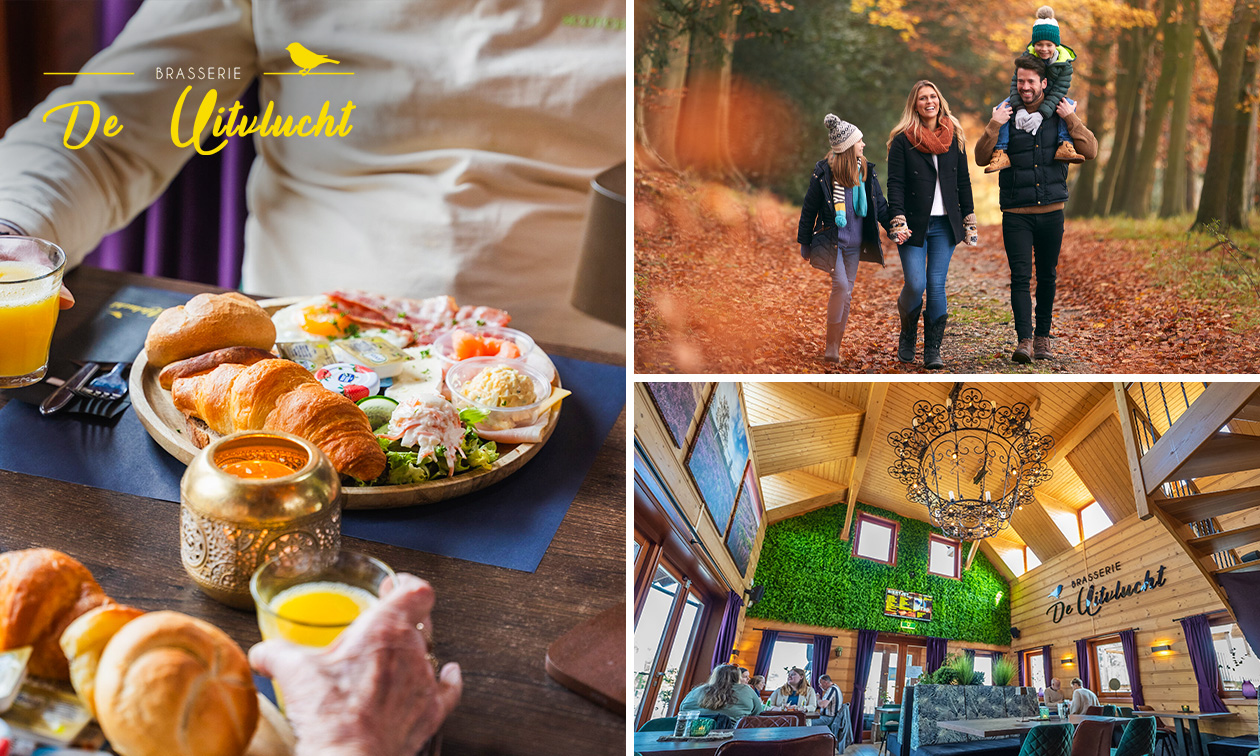 Ontbijt of wandelarrangement incl. ontbijt of lunchgerecht bij Brasserie De Uitvlucht