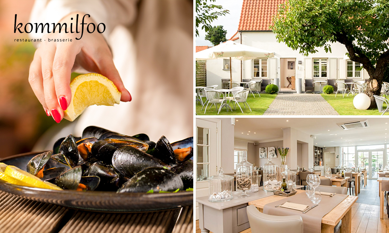 Menu moules en 2 services à la Brasserie Kommilfoo De Panne