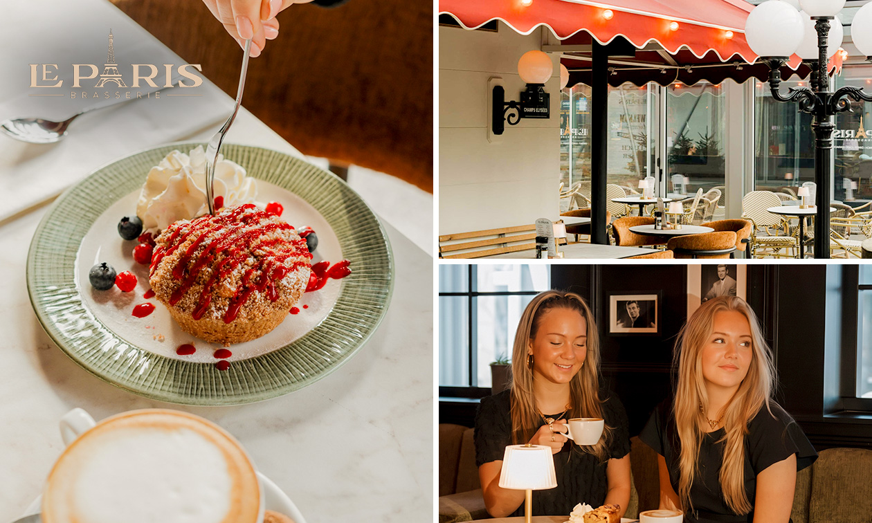Koffie of thee met gebak bij Brasserie Le Paris