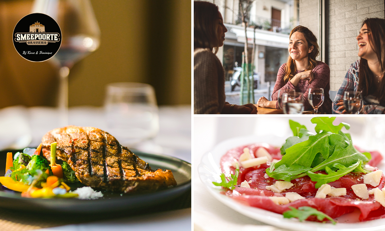 3-gangen keuzediner bij Brasserie Smeepoorte