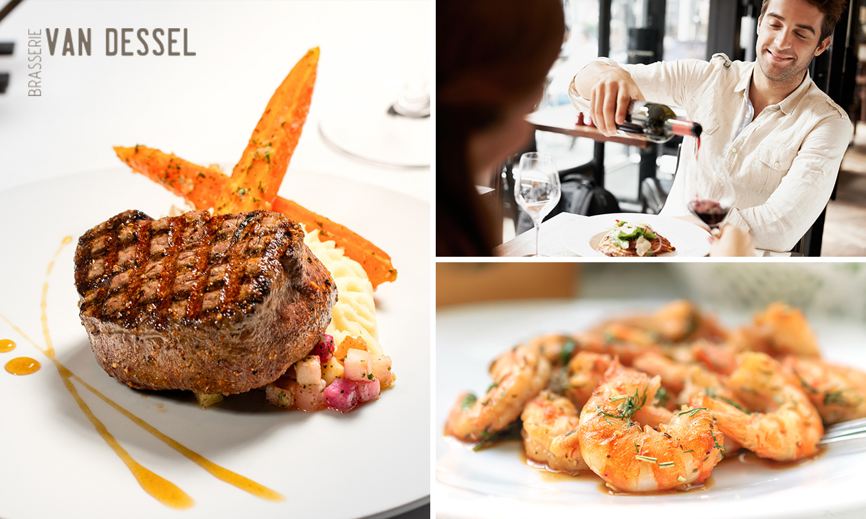 2-gangenlunch of 3-gangendiner à la carte bij Brasserie Van Dessel
