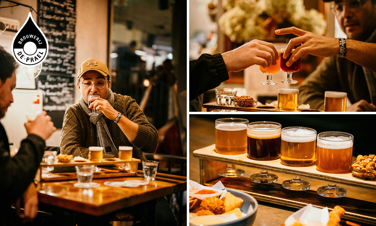 Bierproeverij + bitterballen of kaassoufflés bij Brouwerij De Prael