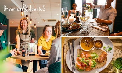 2- of 3-gangenlunch of koffie met gebak bij Brownies & DownieS Delft