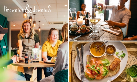 2- of 3-gangenlunch of koffie met gebak bij Brownies & DownieS Delft