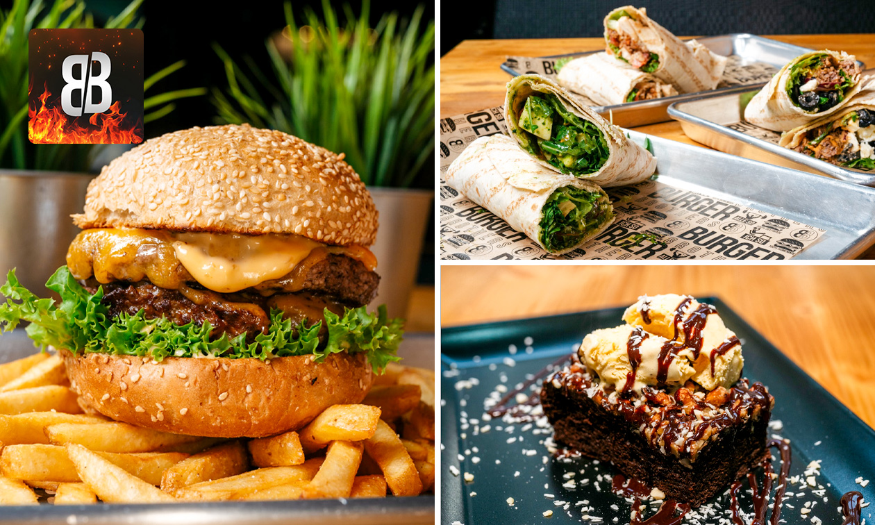 Burger-Menü oder Wrap-Menü nach Wahl + Brownie in Mönchengladbach