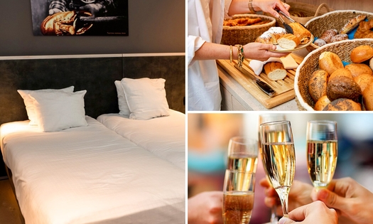 Overnachting + glas cava + late check-out + evt. ontbijt