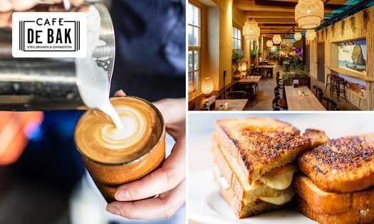 Warme drank + gebak naar keuze of tosti + frisdrank naar keuze