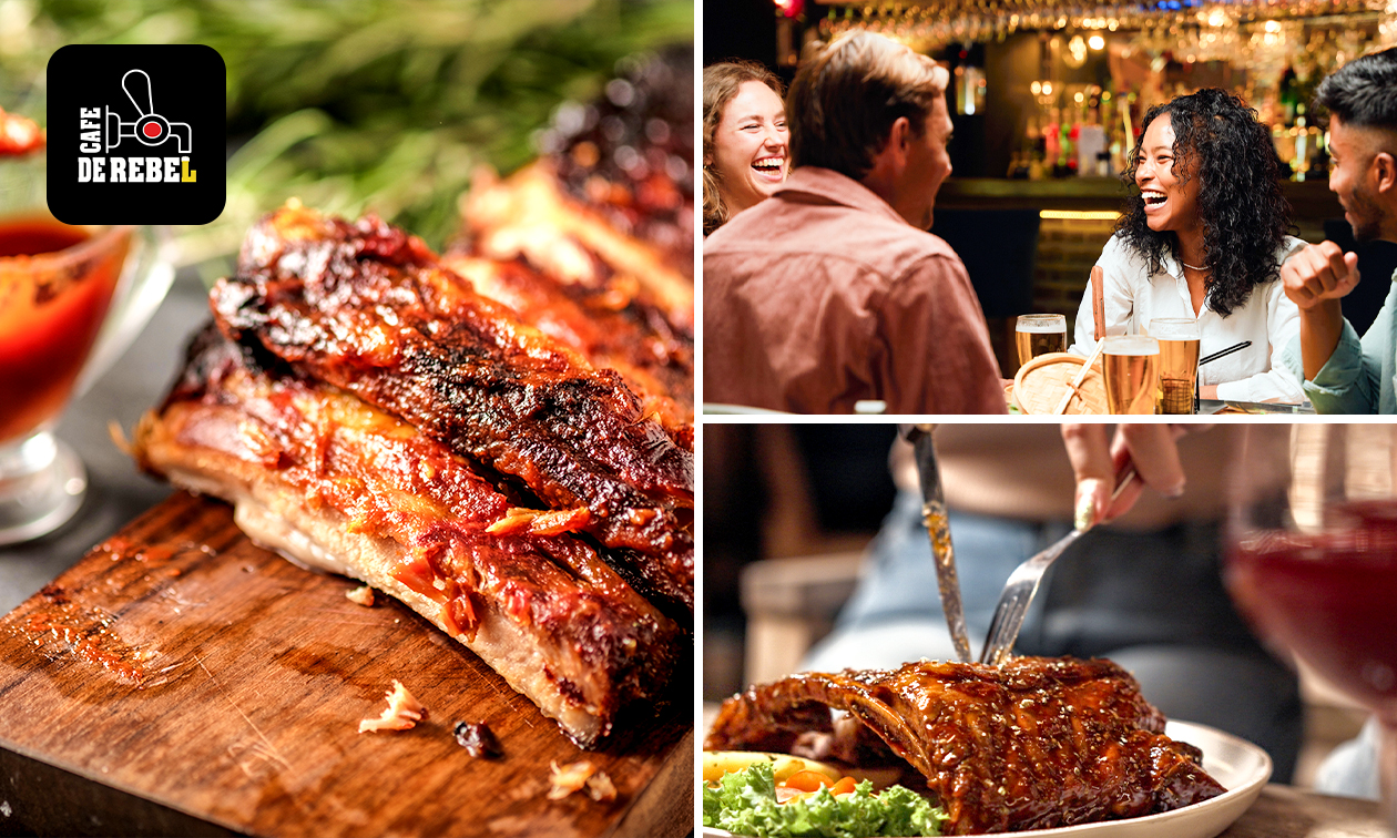 Onbeperkt spareribs bij Café De Rebel