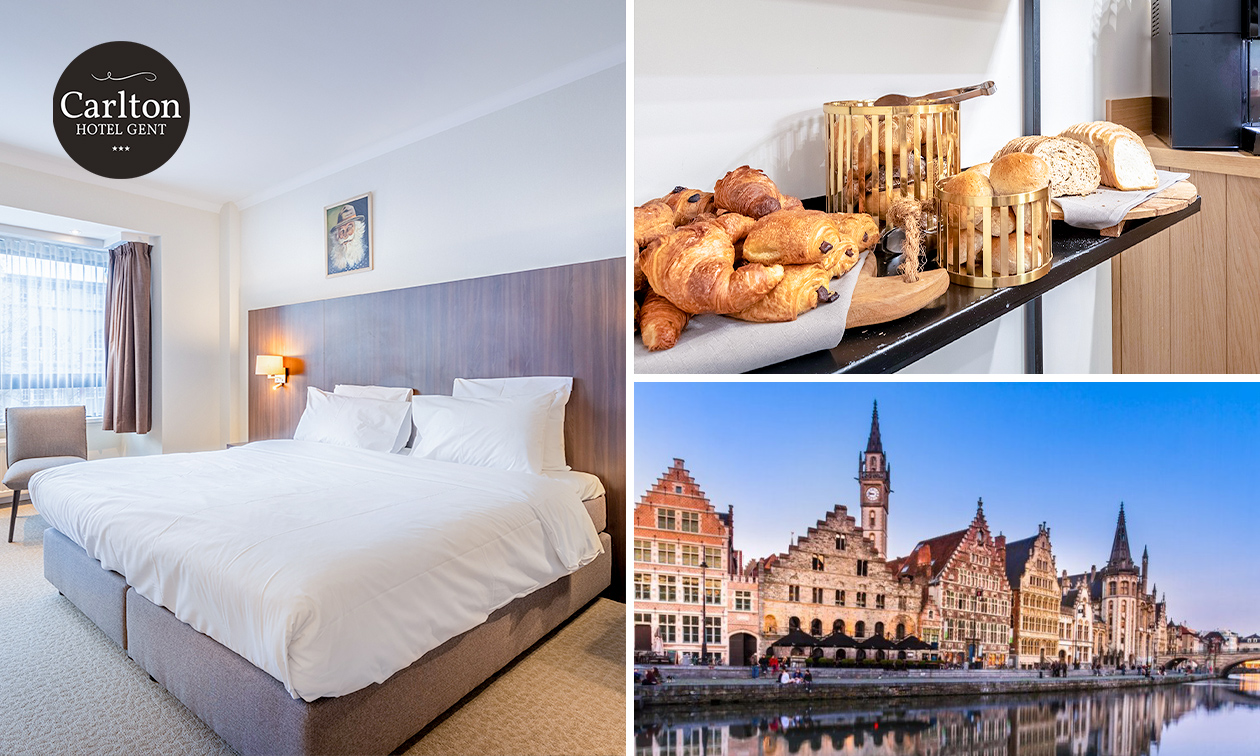 Übernachtung für 2 + Frühstück + Flasche Sekt im Herzen Gents