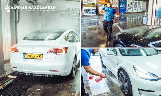 Autowasbeurt naar keuze + evt. interieurreiniging en desinfectie bij Carwash Haaglanden