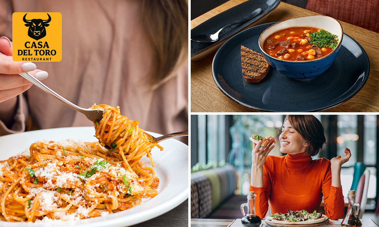 Italiaans 3-gangen keuzediner bij Casa Del Toro Italiano in Amsterdam