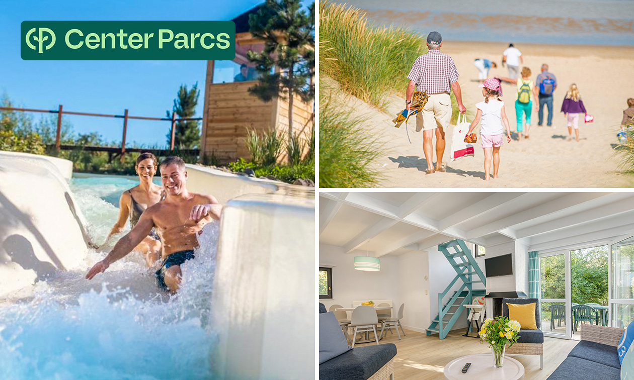 3 of 4 overnachtingen voor 2 tot 5 in Center Parcs