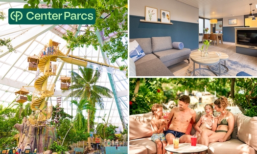 2, 3 ou 4 nuits pour 4 à 6 personnes au Center Parcs De Vossemeren