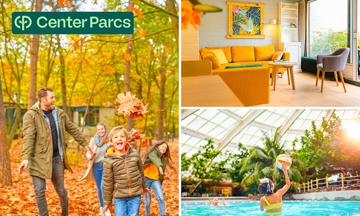Wochenende oder Wochenmitte für 4 bis 6 Pers. im Center Parcs Mystery Park in den Niederlanden