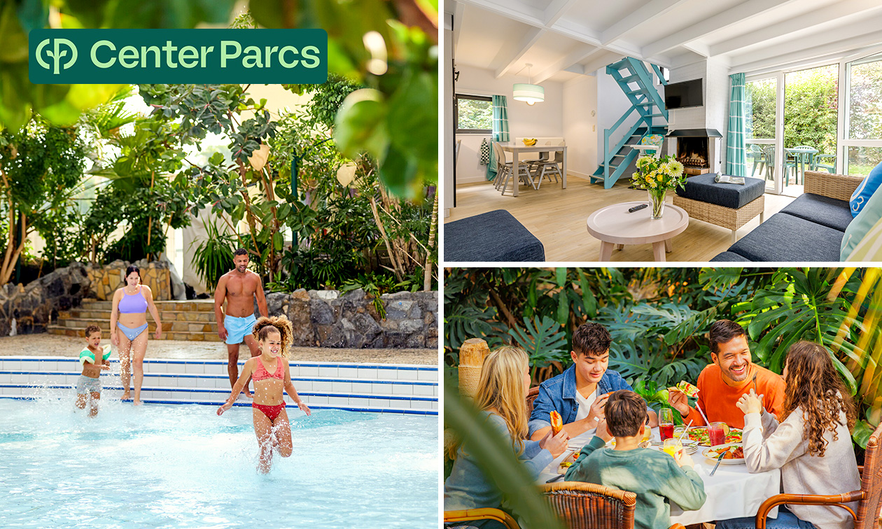 Wochenende oder Wochenmitte für 4 bis 6 Pers. im Center Parcs Mystery Park in Belgien