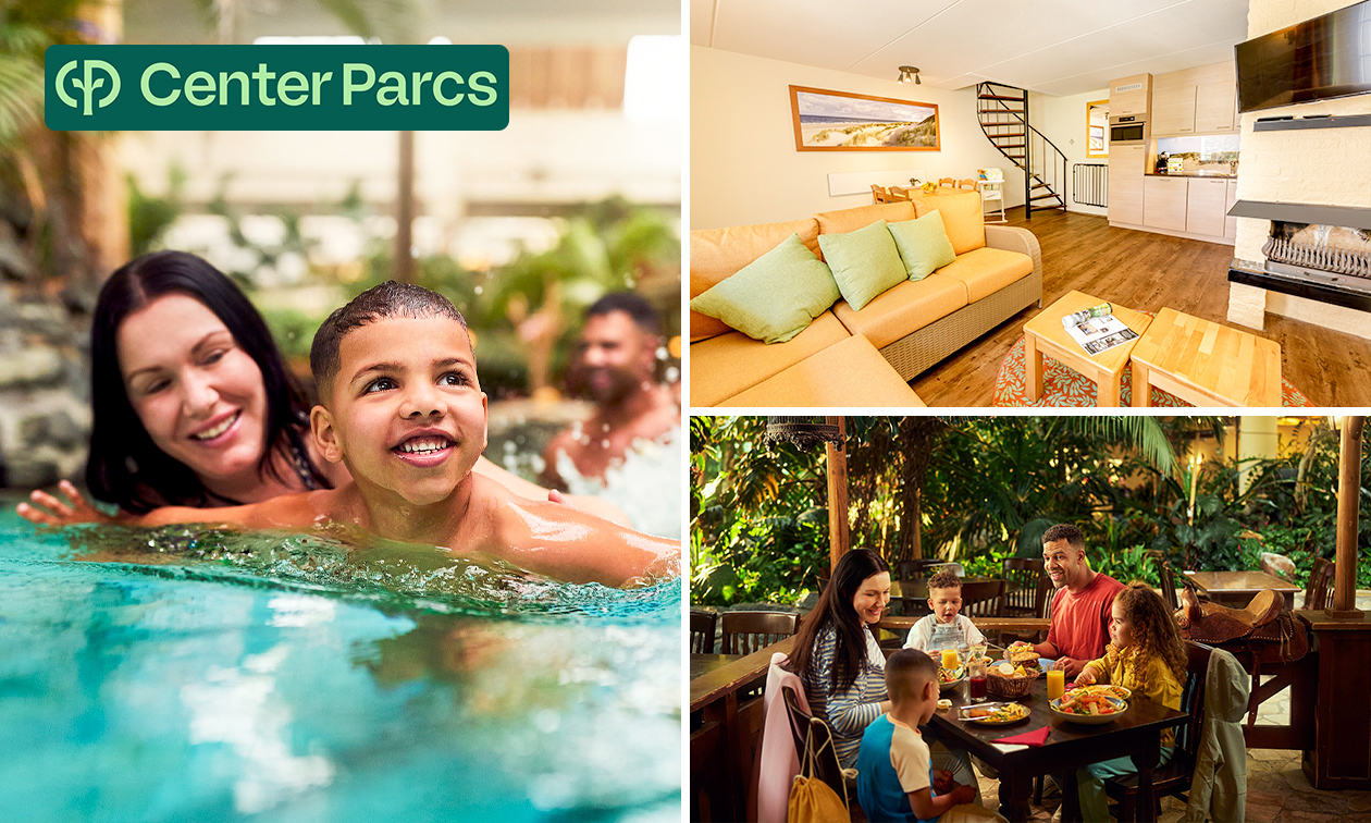 Wochenende oder Wochenmitte für 4 bis 6 Pers. im Center Parcs Mystery Park in den Niederlanden