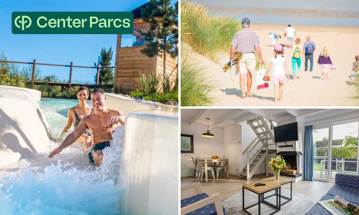 3, 4 of 7 overnachtingen voor 5 of 6 in Center Parcs 3, 4 of 7 overnachtingen voor 5 of 6 in Center Parcs