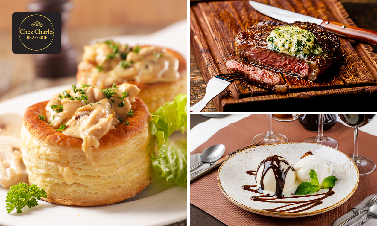 3-gangendiner à la carte bij Chez Charles Brasserie