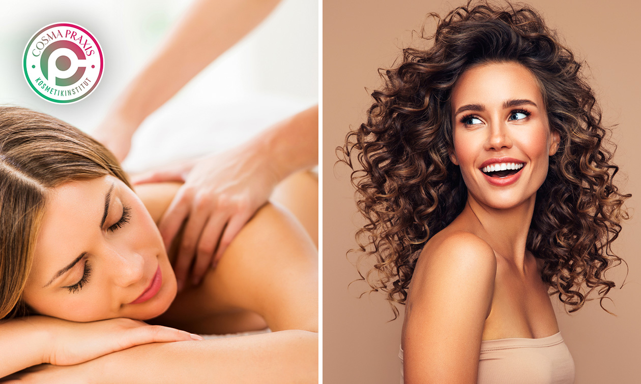 Schulter-, Nacken- und Rückenmassage (30 Min.), Wimpernlifting oder Hair Mesotherapie