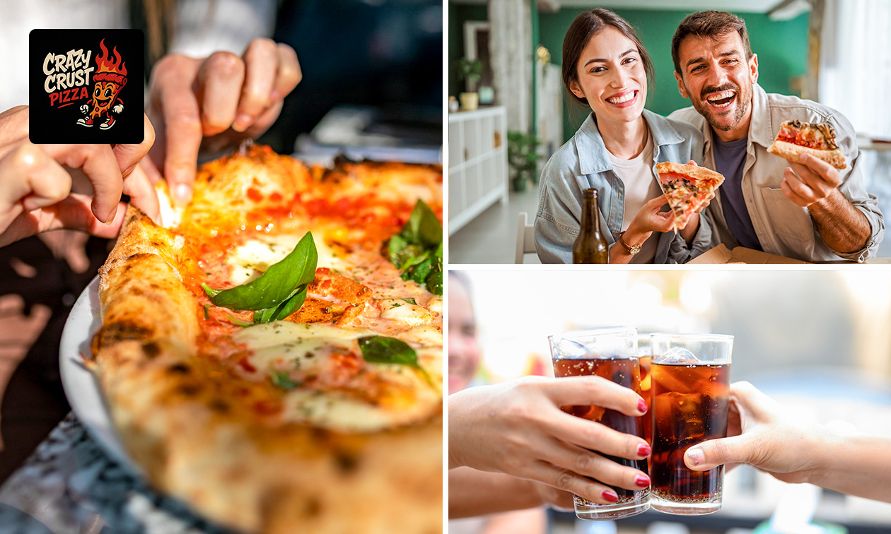 Pizza('s) naar keuze + frisdrank + evt. meer voor afhaal Pizza('s) naar keuze + frisdrank + evt. meer voor afhaal