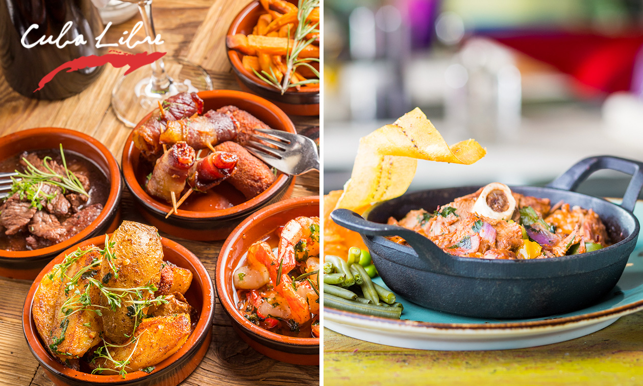 Kubanisches 3-Gänge Sharing Tapas-Menü zum Mittag oder Abend bei Cuba Libre