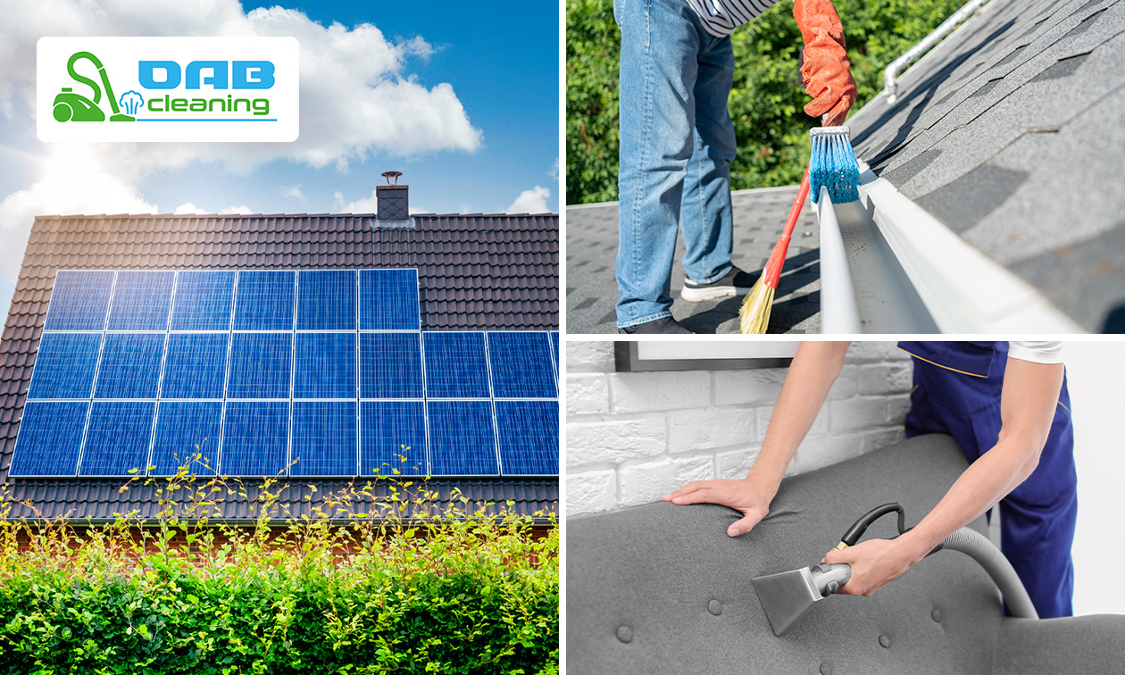 Dieptereiniging meubelstuk of zonnepanelen reinigen + dakgootreiniging