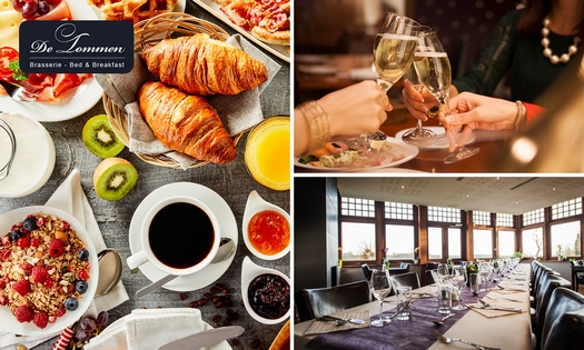 Luxe ontbijtbuffet + glas cava bij Hoeve de Tommen