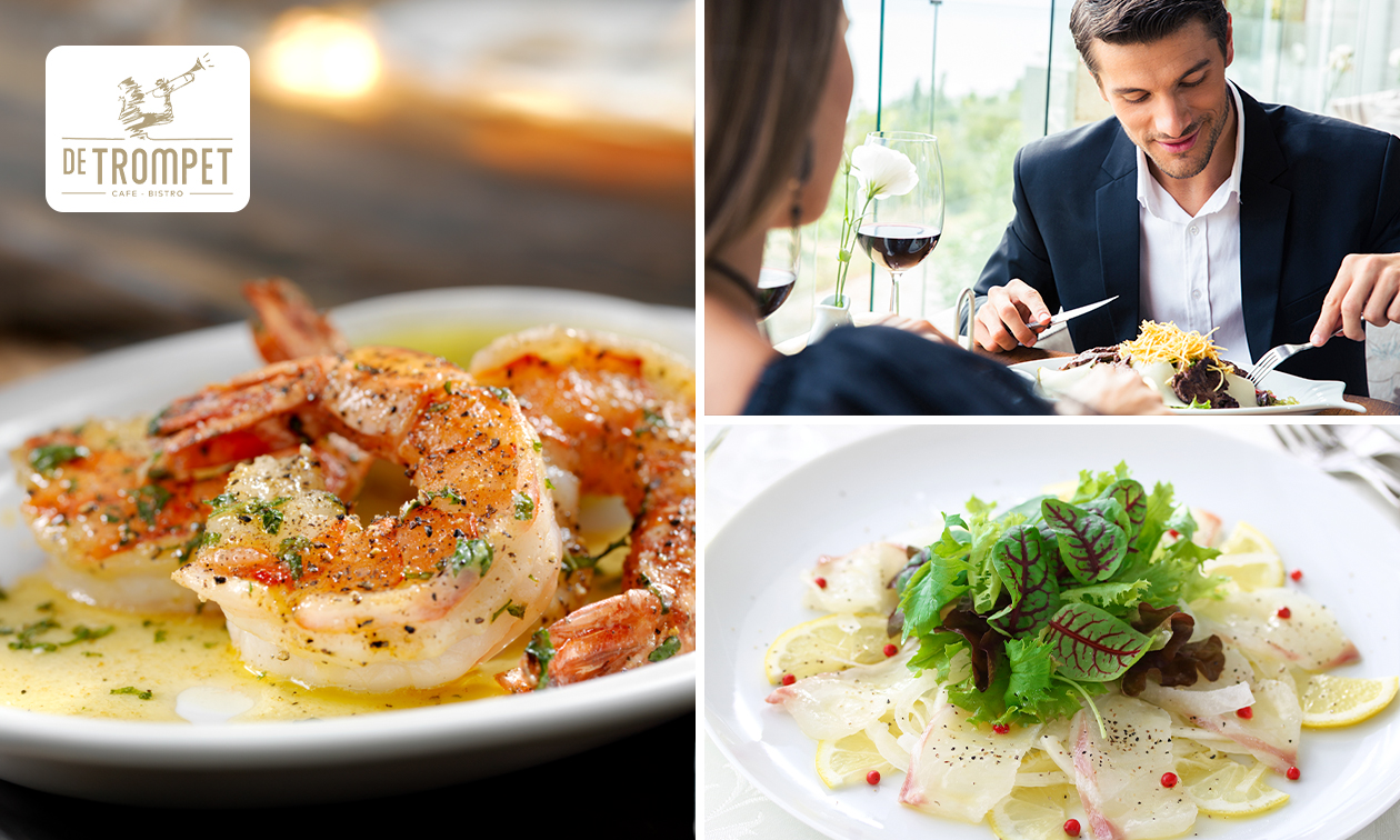 2- of 3-gangen keuzelunch of -diner bij De Trompet in hartje Ieper