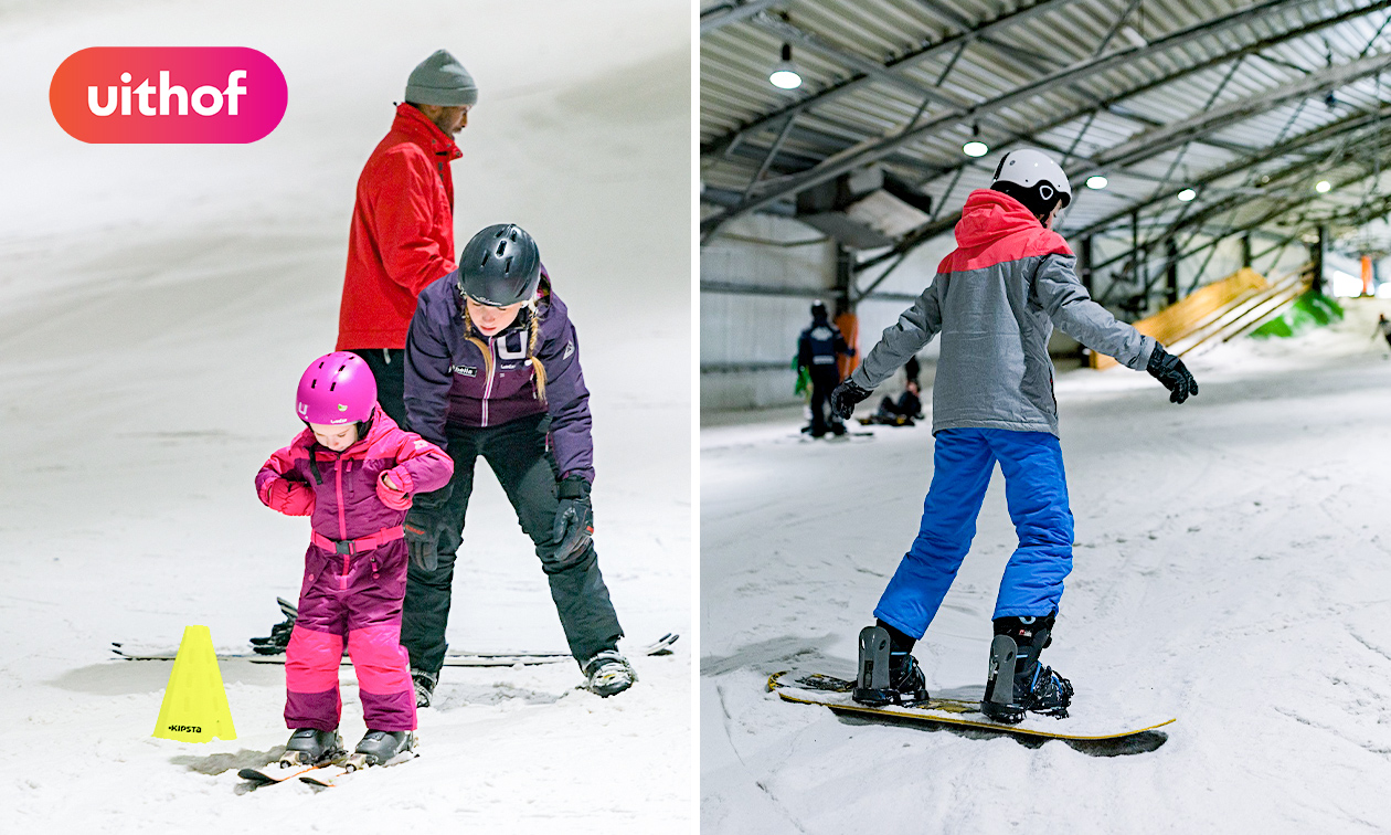 Vrij skiën of snowboarden (2 uur óf hele maand) bij De Uithof