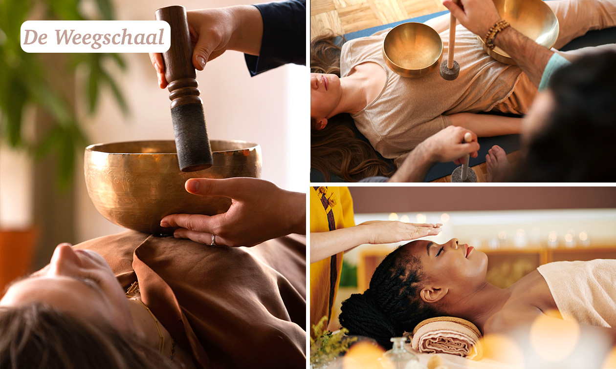 Klankschalenconcert (60 min) + koffie/thee + lekkernij