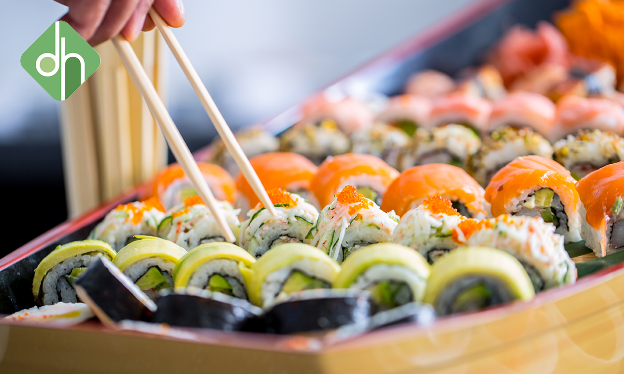 Sushibox (32 of 56 stuks) voor afhaal of thuisbezorgd van Delicious and Healthy
