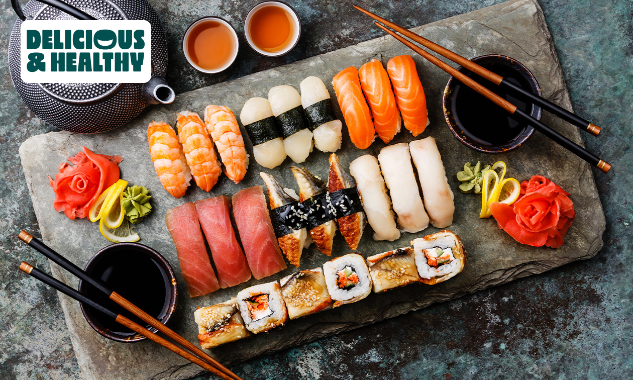 Sushibox (32 of 56 stuks) van Delicious and Healthy voor afhaal of thuisbezorgd