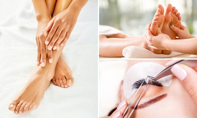 Spa-Fußpflege, Pediküre oder Wimpernverlängerung