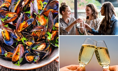 Mosselen (1 kg) naar keuze + aperitief + friet + saus bij Den Breugel